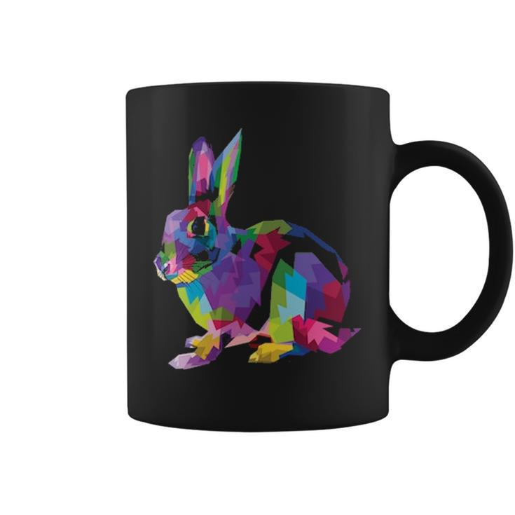 Cute Bunny Colorful Artistic Rabbit Lovers Cute Owners Coffee Mug