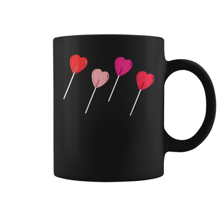 Cute Candy Lollipop Heart Happy Valentine's Day Girls Coffee Mug