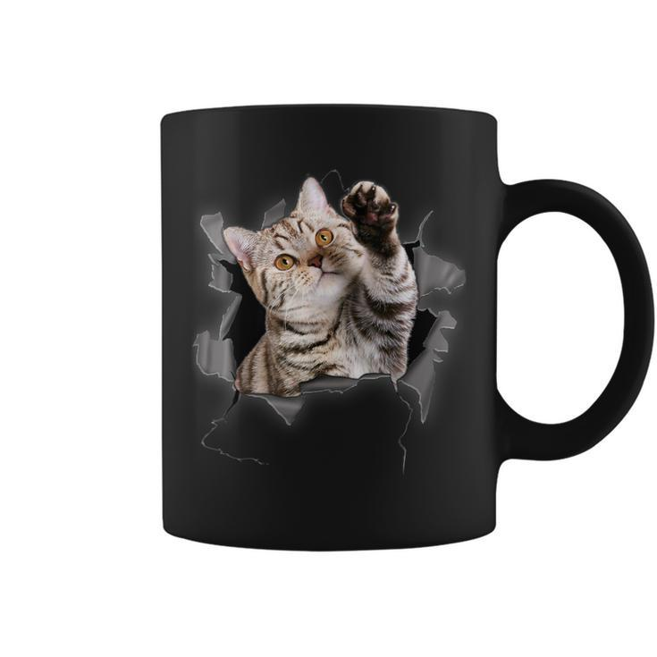 Cute Cat Torn Cloth For Cat Lover Cat Mom Cat Dad Coffee Mug - Thegiftio