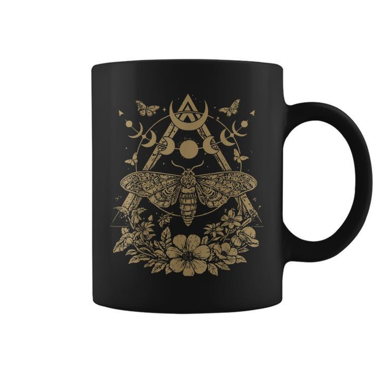 Cute Fairycore Floral Moth Aesthetic Girls Graphic Coffee Mug