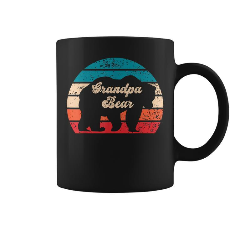 Cute Grandpa Bear Sunset Silhouette Fun Retro Fathers Day Coffee Mug