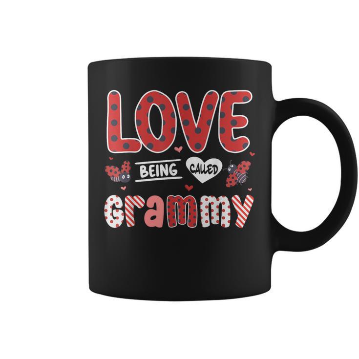 Cute I Love Being Called Grammy Ladybug Happy Valentines Day Coffee Mug