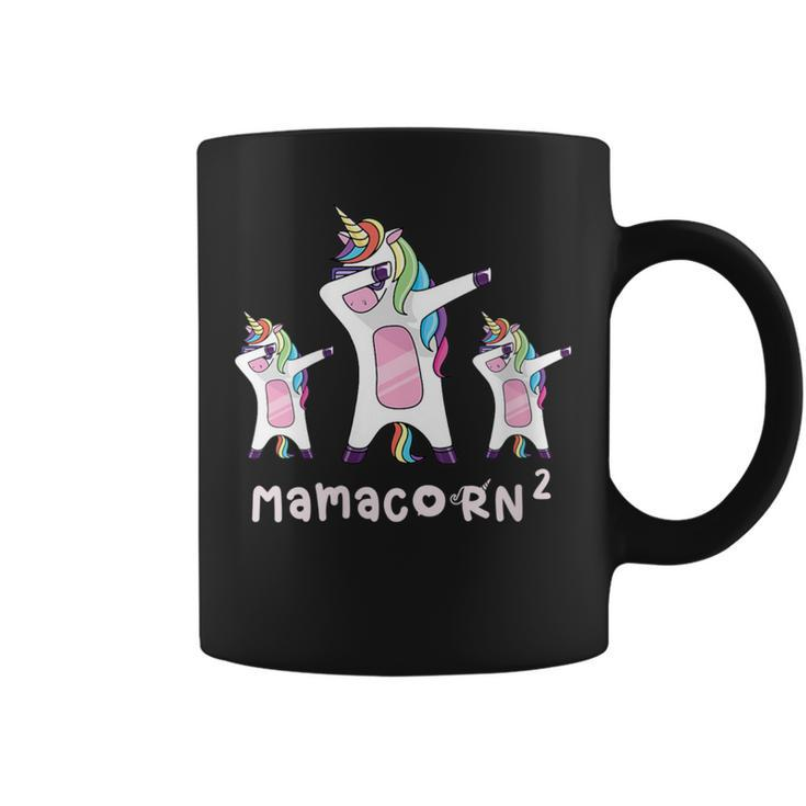 Cute Mamacorn Unicorn Mom Mother Of 2 Twins Girls Baby Mom2 Coffee Mug