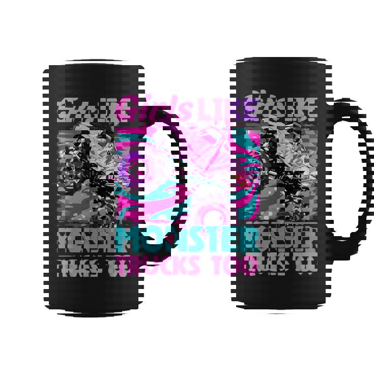 Cute Monster Truck Girls Like Monster Trucks Too Girls Coffee Mug