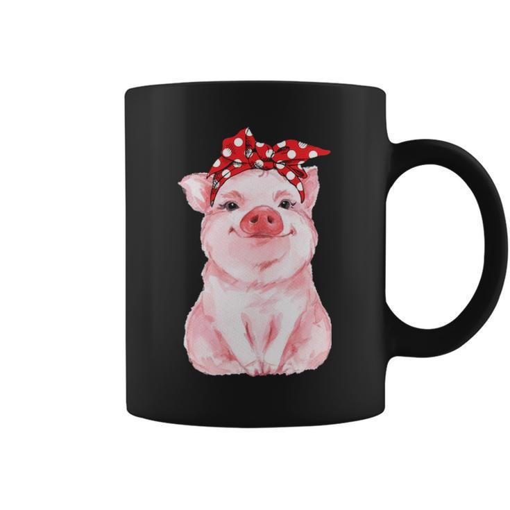 Cute Pig With Bandana Coffee Mug