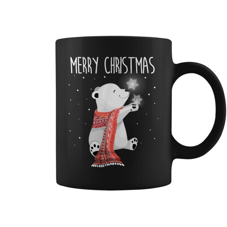 Cute Polar Bear Scarf Merry Christmas Xmas Holidays Coffee Mug