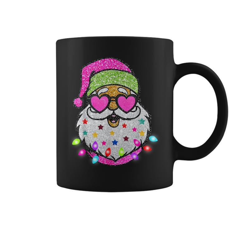 Cute Santa With Sunglasses Bling Bling Christmas Women Coffee Mug