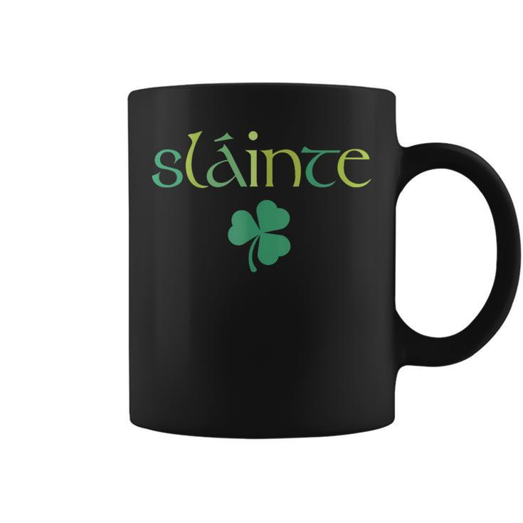 Cute Slainte Irish Trendy St Patrick's Day Lucky Coffee Mug