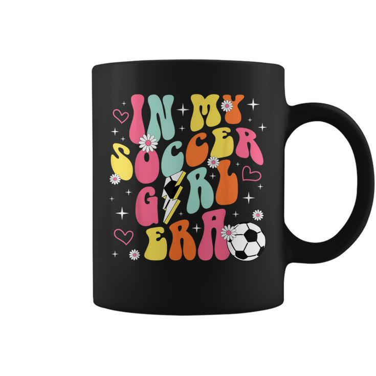 Cute In My Soccer Girl Era Retro Groovy Soccer Girl Coffee Mug