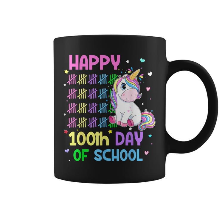 Cute Unicorn Happy 100Th Day Of School Unicorn Girls Teacher Coffee Mug