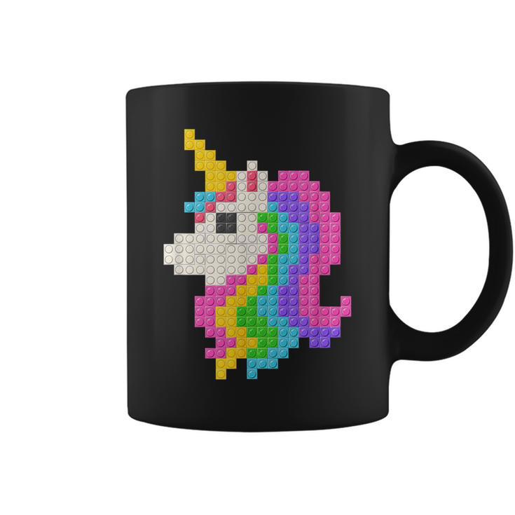 Cute Unicorn Lover Building Blocks Brick Master Builder Girl Coffee Mug