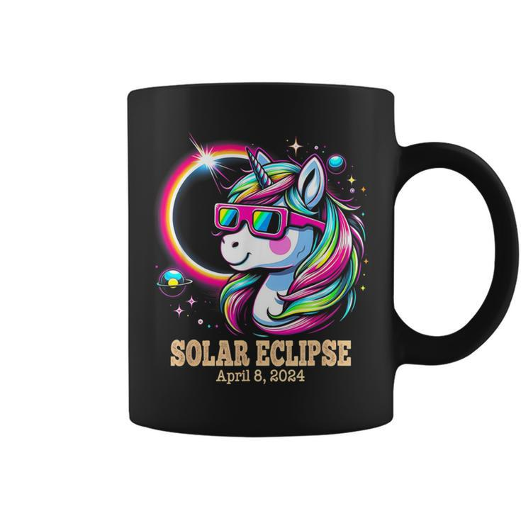 Cute Unicorn Total Solar Eclipse April 8 2024 Coffee Mug