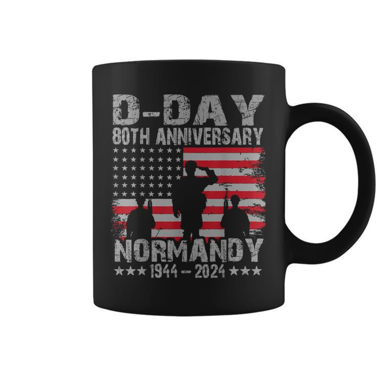 D-Day 2024 80Th Anniversary Normandy 1944 Us Flag Coffee Mug