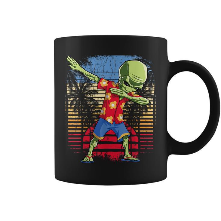 Dabbing Alien Hawaiian Ufo Hawaii Beach Surf Summer Coffee Mug