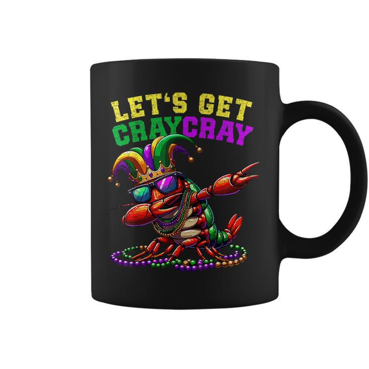 Dabbing Crawfish Costume Mardi Gras Lets Get Cray Cray Coffee Mug