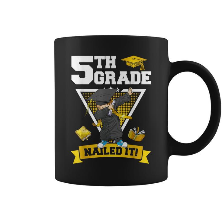Dabbing Graduation Boy 5Th Grade Nailed It Class Of 2024 Coffee Mug