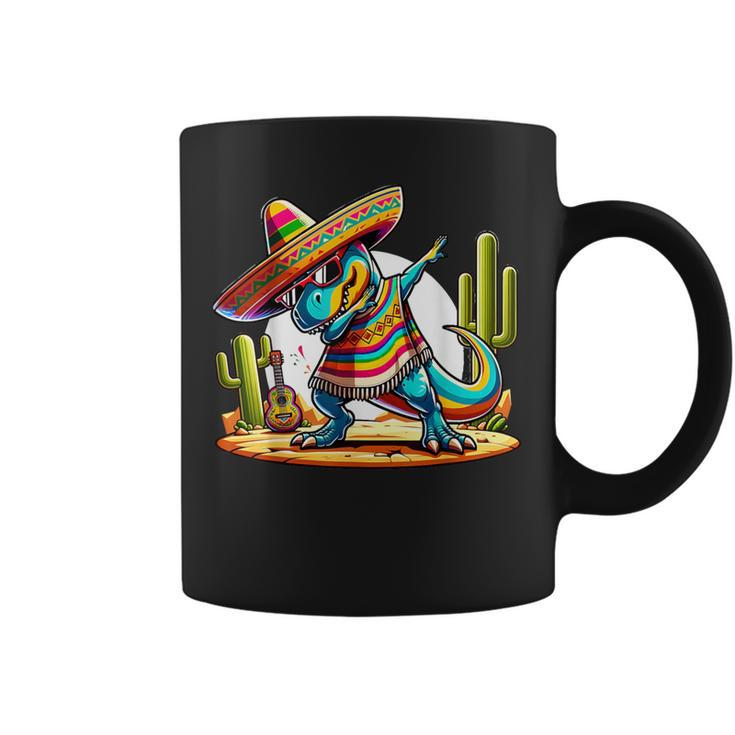 Dabbing Mexican Dinosaur Poncho Cinco De Mayo Let's Fiesta Coffee Mug