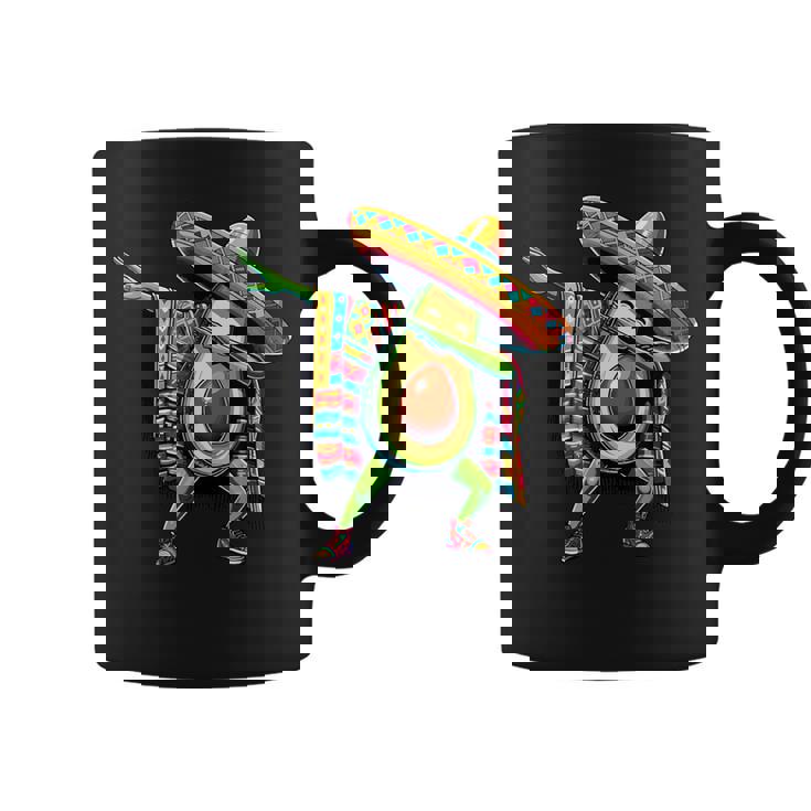 Dabbing Mexican Poncho Avocado Cinco De Mayo Coffee Mug