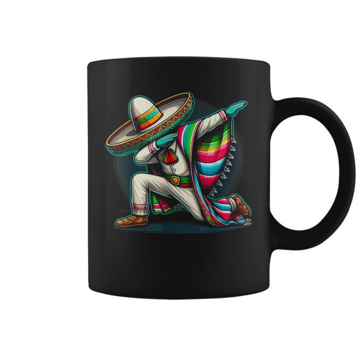 Dabbing Poncho Cinco De Mayo Mexican Sombrero Festival Coffee Mug