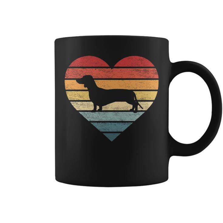 Dachshund Lover Owner Retro Sunset Dog Silhouette Coffee Mug