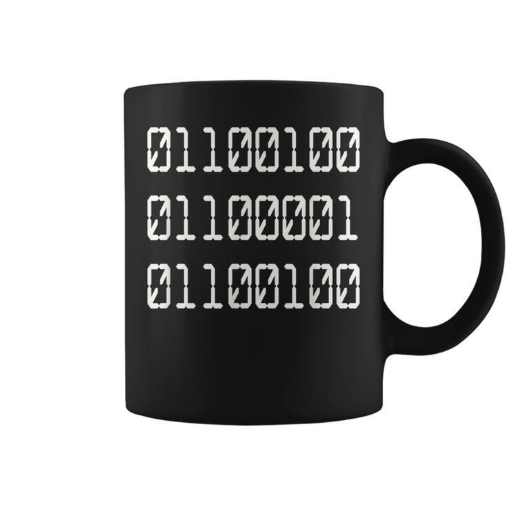 Dad In Binary Code Computer Geek Father's Day Coffee Mug