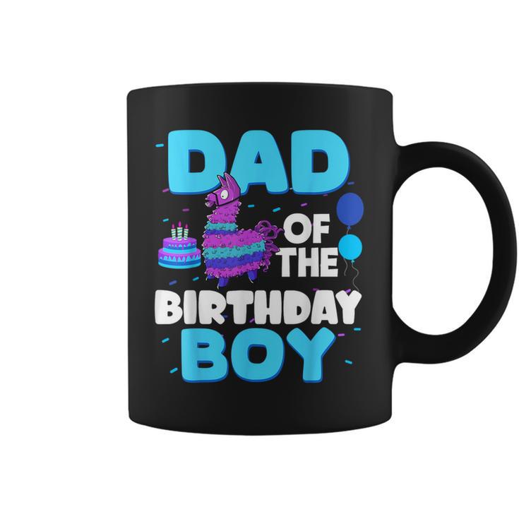 Dad Of The Birthday Boy Llama Dad And Mom Family Party Coffee Mug