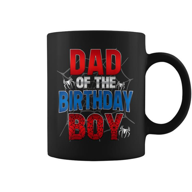 Dad Of The Birthday Boy Matching Family Spider Web Coffee Mug