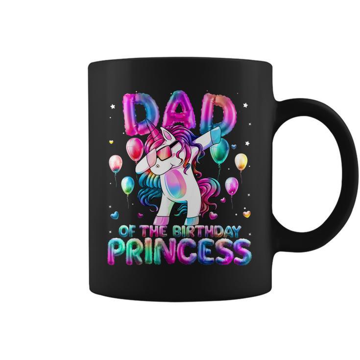 Dad Of The Birthday Princess Girl Dabbing Unicorn Daddy Coffee Mug