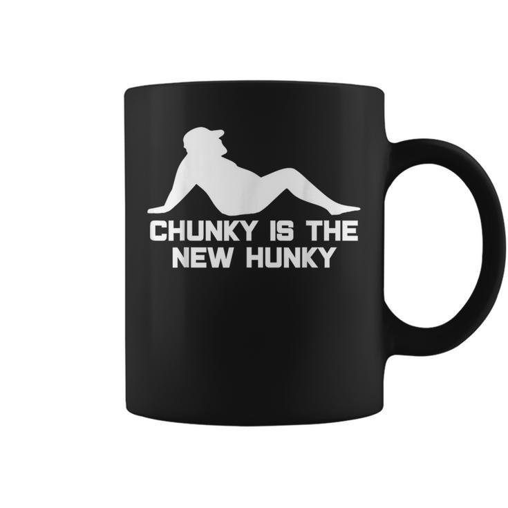 Dad Bod Chunky Is The New Hunky Dadbod Silhouette Beer Gut Coffee Mug