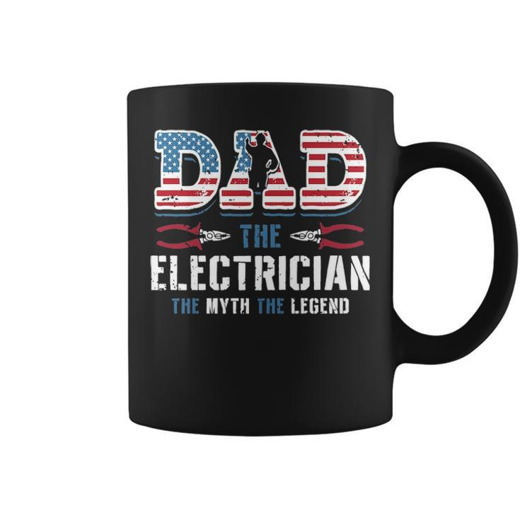 Dad The Electrician The Myth The Legend Father's Day Vintage Coffee Mug