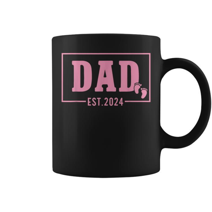 Dad Established Est 2024 Girl Newborn Daddy Father Coffee Mug