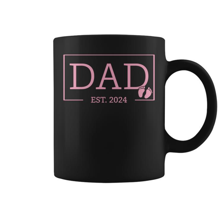 Dad Established Est 2024 Mädchen Neugeborene Geschenke Papaater Tassen