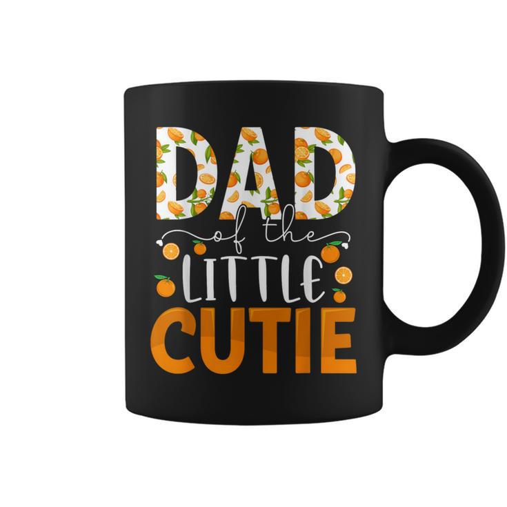 Dad Little Cutie Baby Shower Orange 1St Birthday Party Coffee Mug