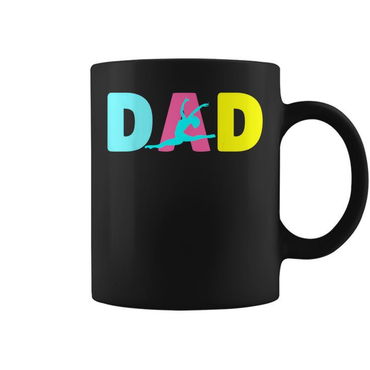 Dad Little Gymnast Girl Birthday Gymnastics Themed Party Coffee Mug