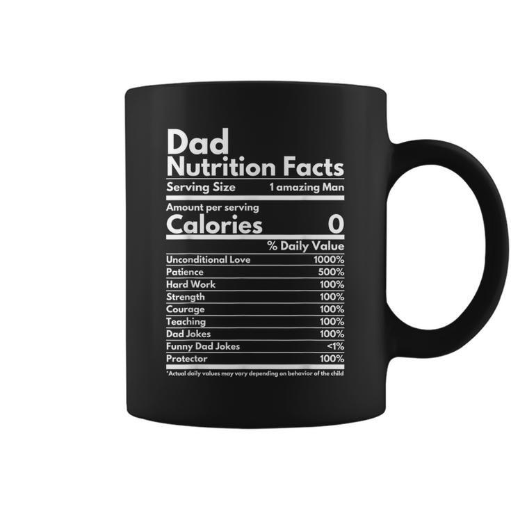 Dad Nutrition Facts Fathers Day Humor For Dad Coffee Mug