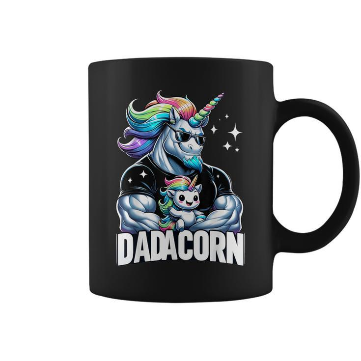 Dadacorn Unicorn Dad And Son Daughter Papa Father's Day Coffee Mug
