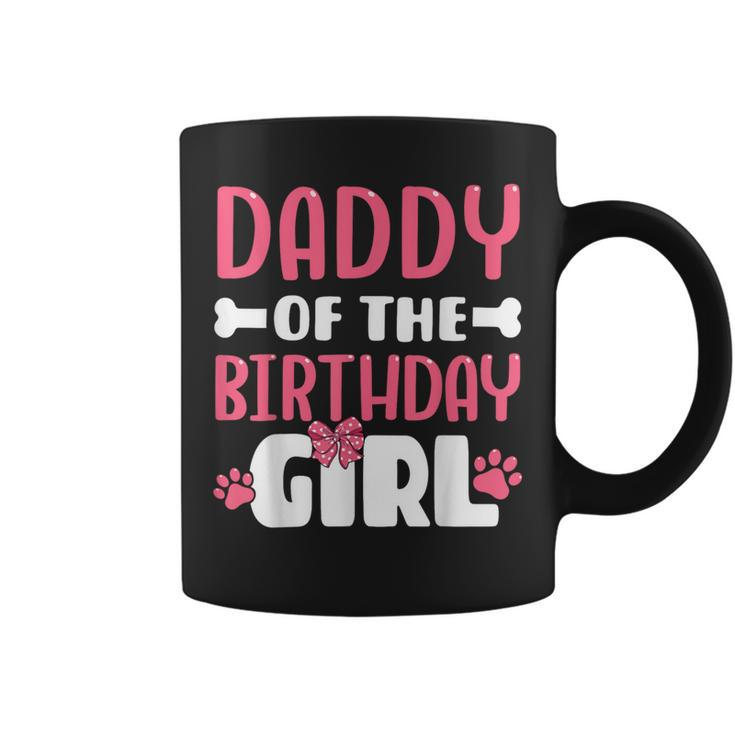 Daddy Of The Birthday Girl Dog Paw Birthday Party Coffee Mug