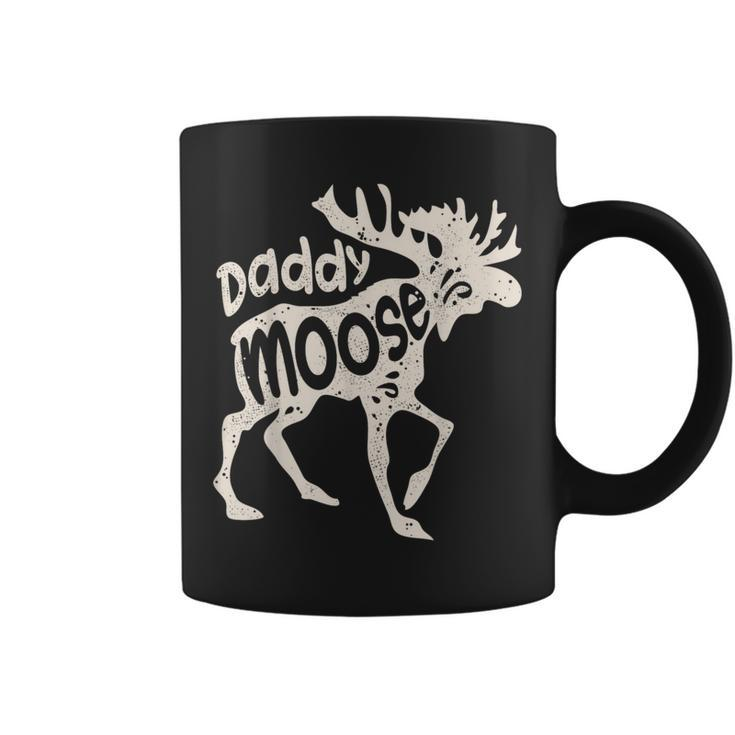 Daddy Moose Fathers Day Dad Papa Family Matching Vintage Coffee Mug