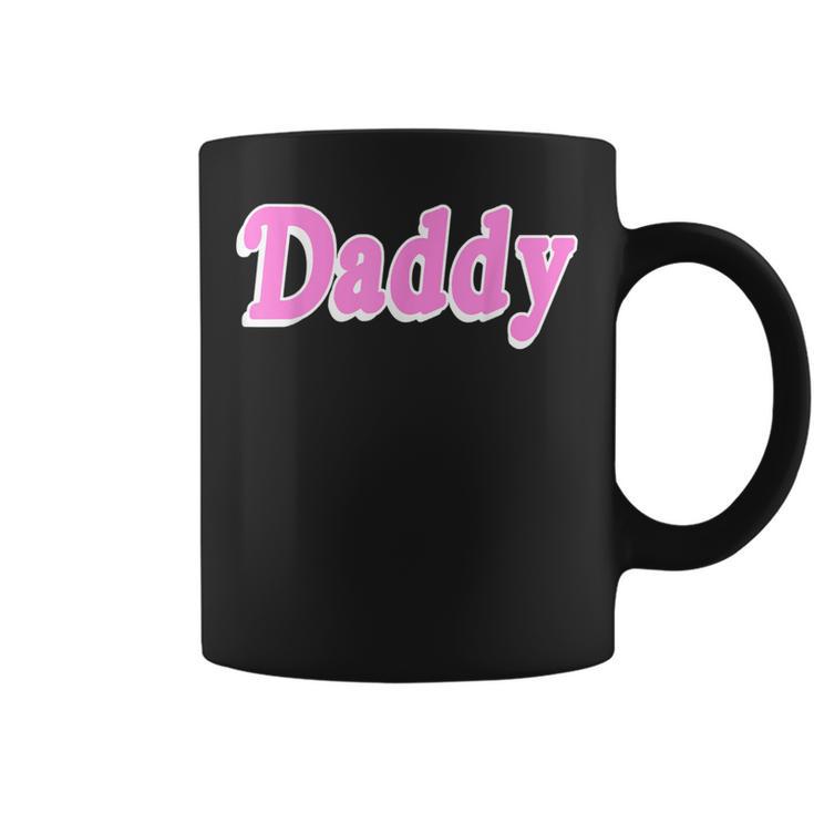 Daddy Pastel Aesthetic Black And Pink Coffee Mug