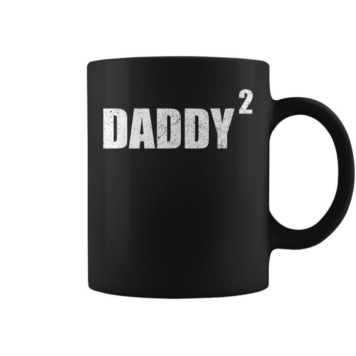 Daddy Squared 2 Second Pregnancy Announcement Coffee Mug