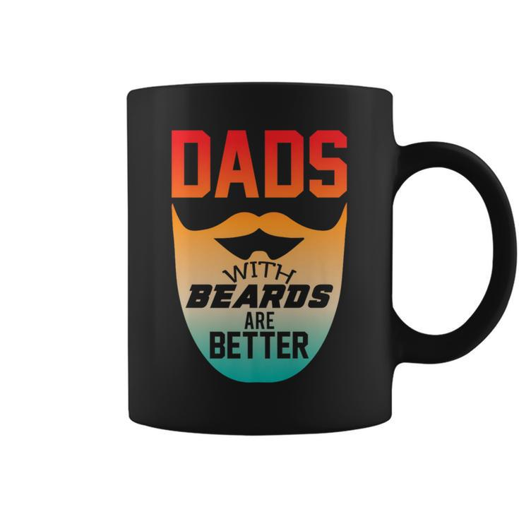 Dads With Beards Are Better Father Day Vintage Coffee Mug
