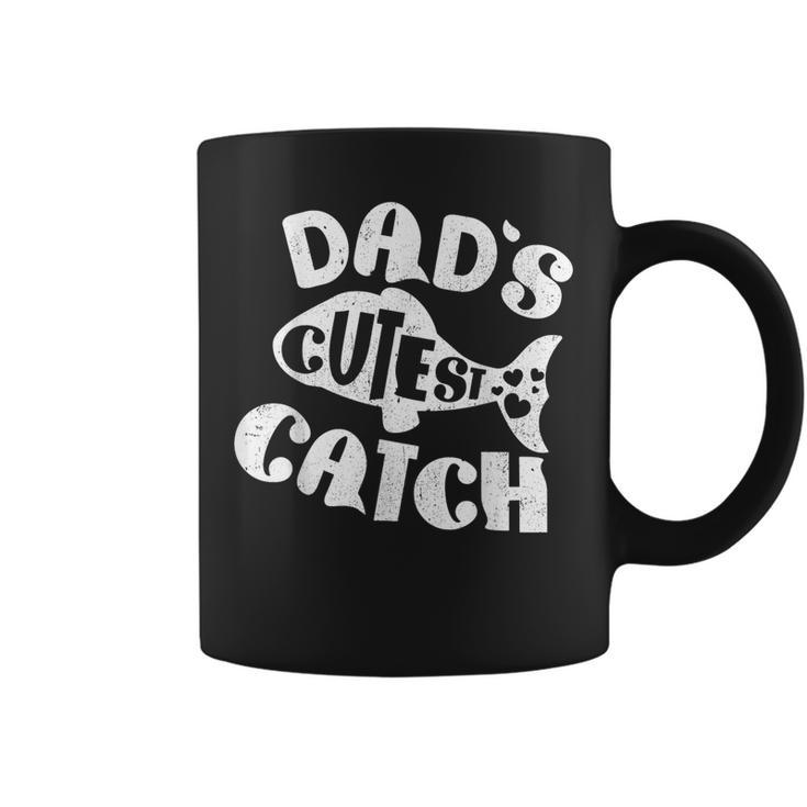 Dad's Cutest Catch Fishing Daddy Son Matching Fathers Day Coffee Mug