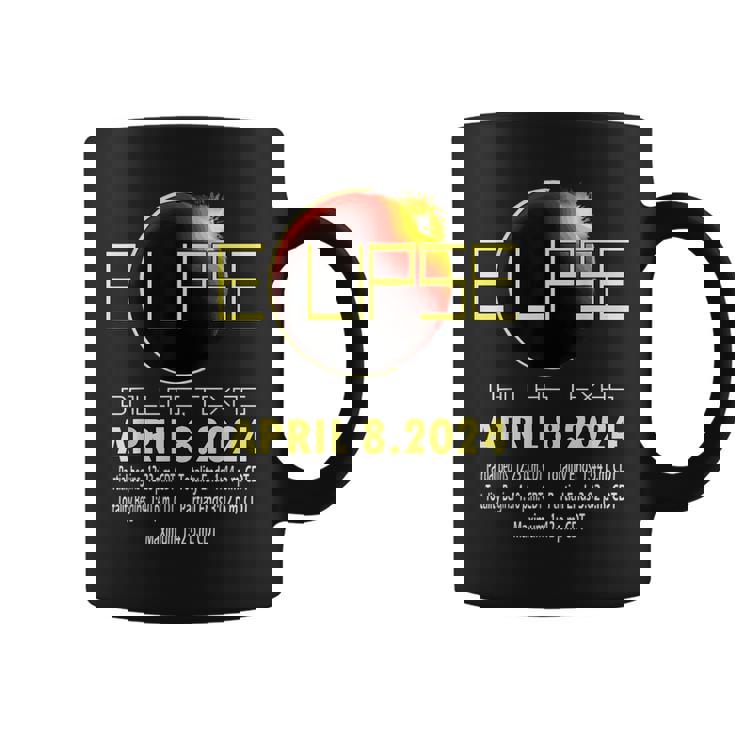 Dallas Texas Solar Eclipse 2024 Solar Eclipse Texas Coffee Mug