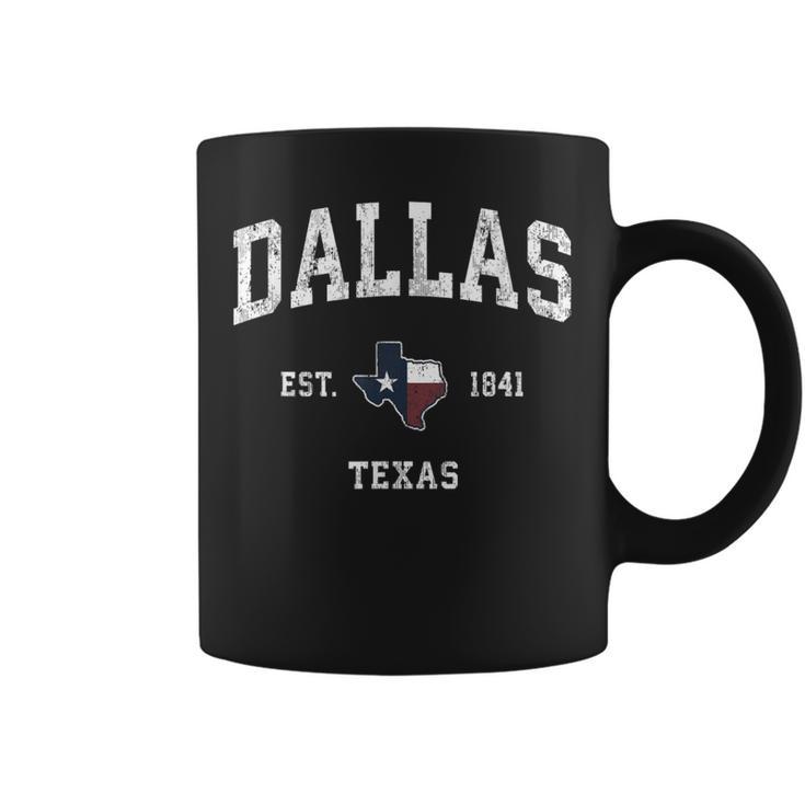 Dallas Texas Tx Vintage State Flag Sports Coffee Mug