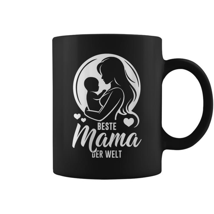 Damen Beste Mama Der Welt – Silhouette Mutter Baby Kind Geschenk Mit-Ausschnitt Tassen