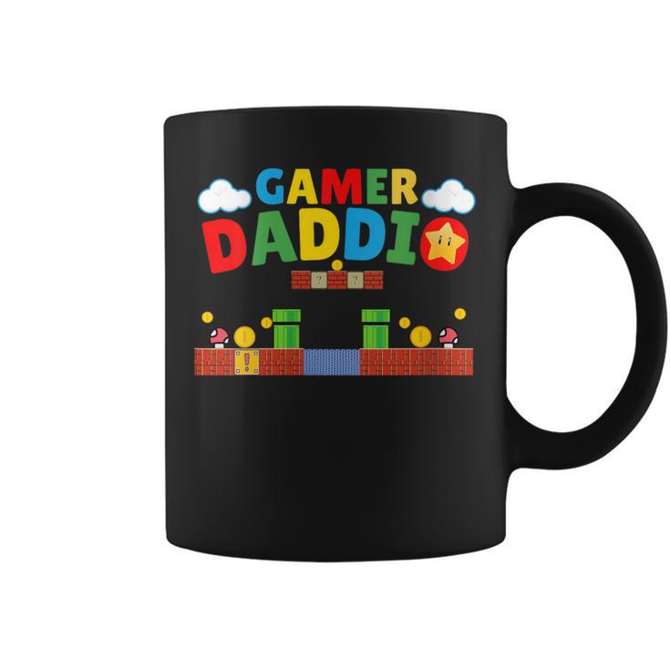 Damen Gamer-Papa Retro-Gamer-Vater-Nostalgiepapa Level Aufsteigen Mit-Ausschnitt Tassen