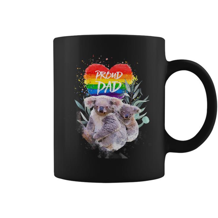 Damen Lgbt Pride Daddy Koala Bär Regenbogen Stolz Papaatertag Mit-Ausschnitt Tassen