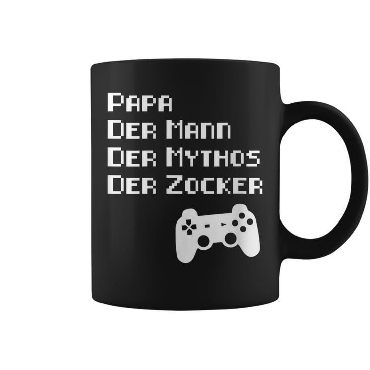 Damen Papa Zockerater Gamer Geburtstag Spruch Lustig Geschenk Mit-Ausschnitt Tassen