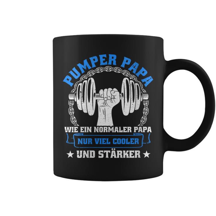 Damen Pumper Papa Bodybuilder Kraftsport Gym Lustiges Bodybuilding Mit-Ausschnitt Tassen