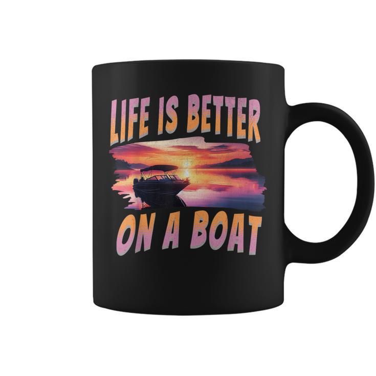 Das Leben Ist Besser Auf Einem Boot Captain Boaters Boating Lake Life Tassen